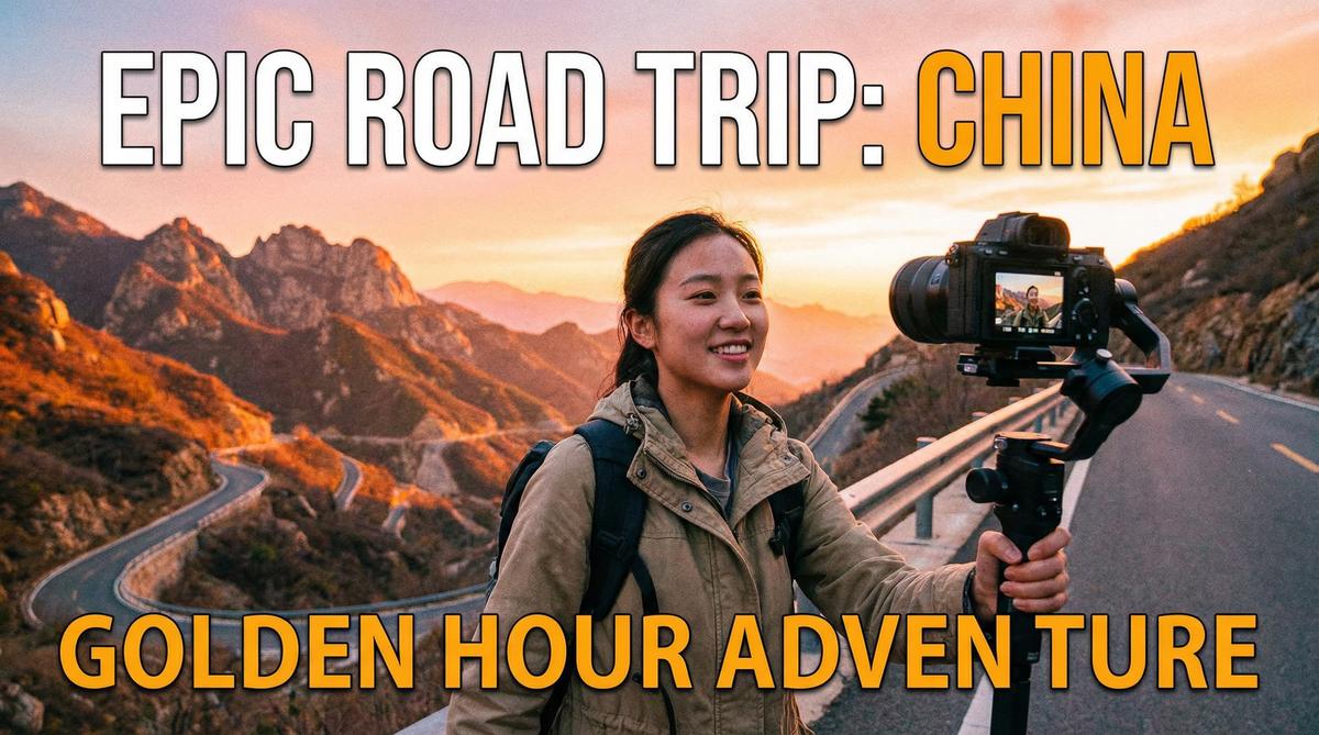 学生情侣旅行视频-山间公路自驾